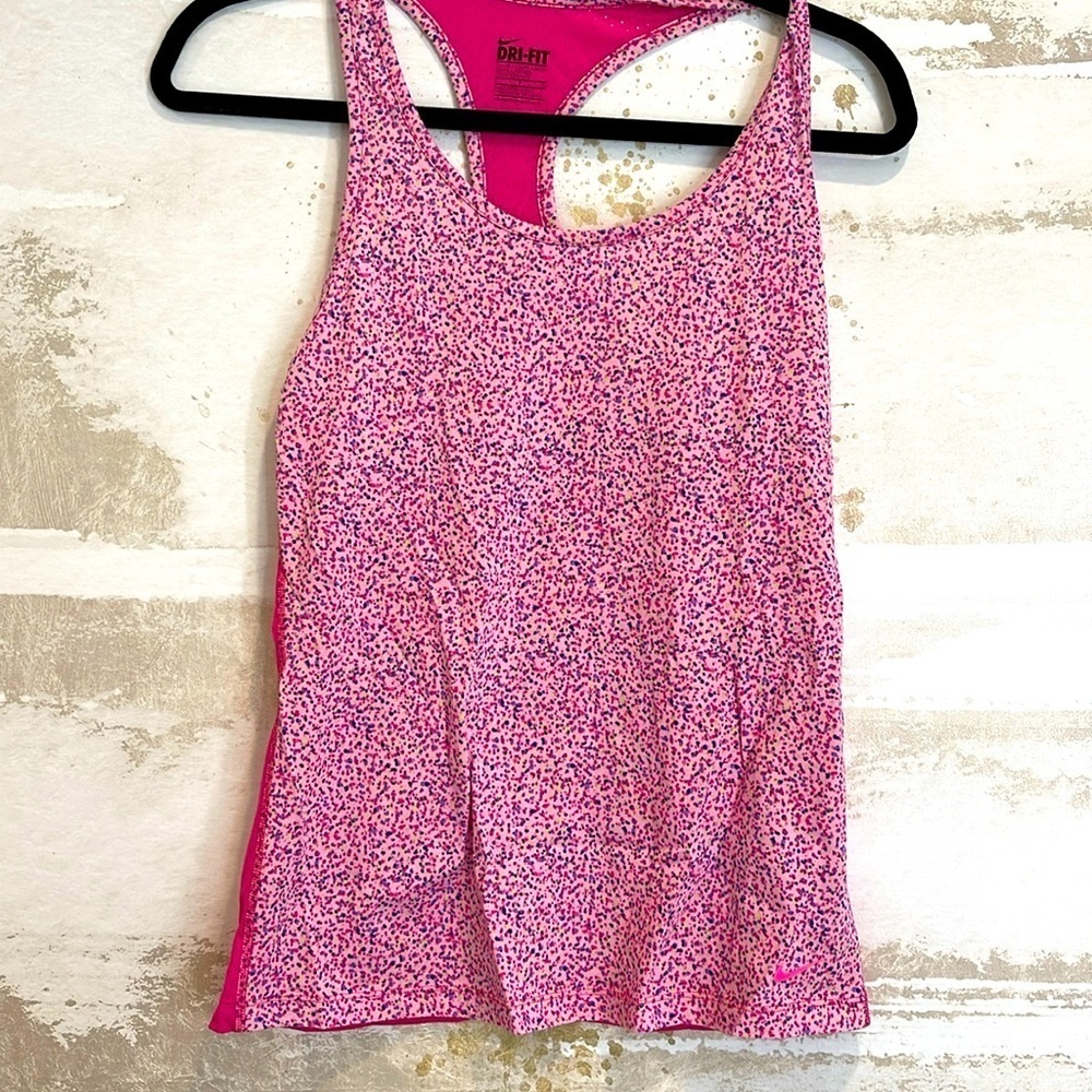 Nike Racer Mesh Back slim fit workout tank top size small